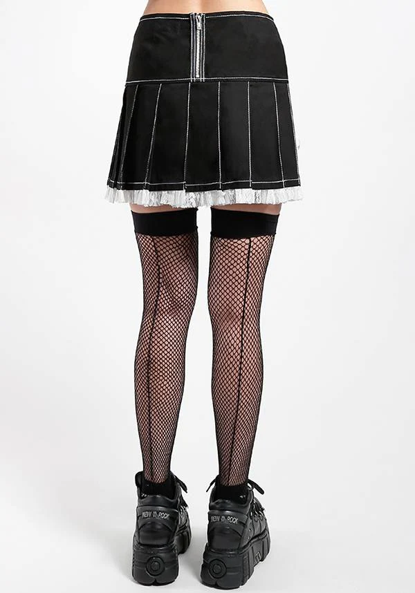 Lolita [Black/White] | PLEATED SKIRT* - Image 6