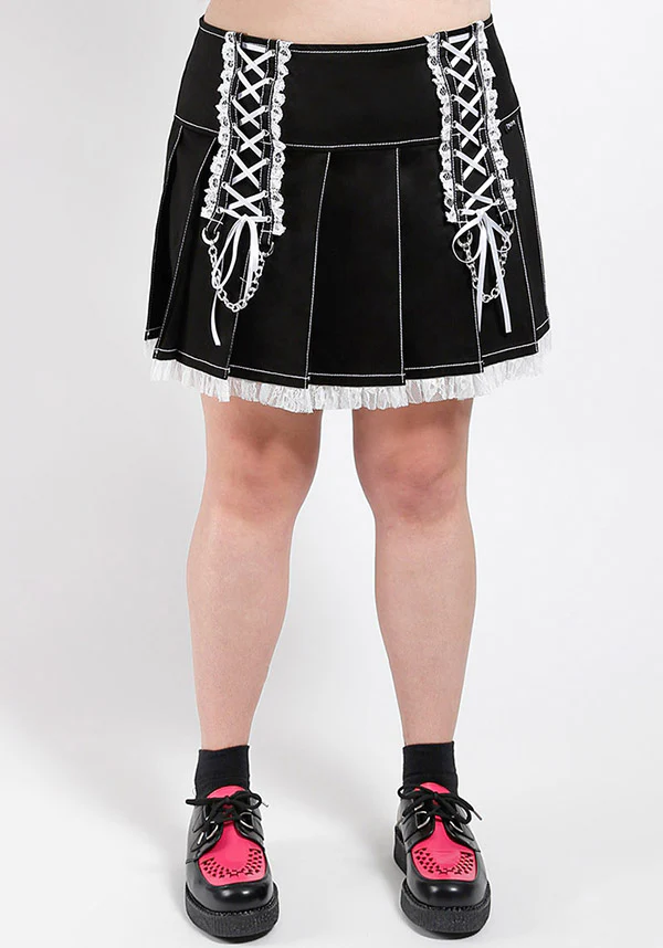 Lolita [Black/White] | PLEATED SKIRT* - Image 7