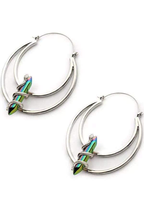 Luna Vitrail Snake | PLUG HOOP EARRINGS - Image 2