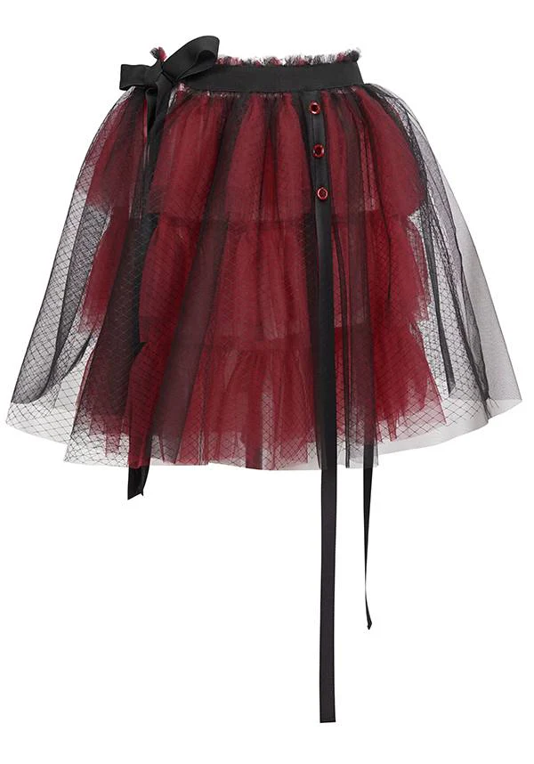 Medusa Punk [Black/Red] | FLARED SKIRT* - Image 10
