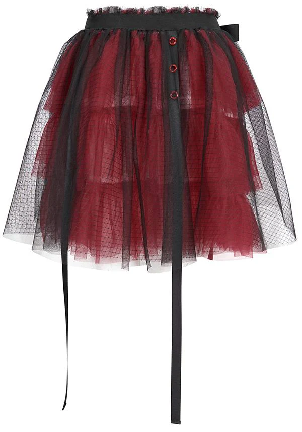 Medusa Punk [Black/Red] | FLARED SKIRT* - Image 13