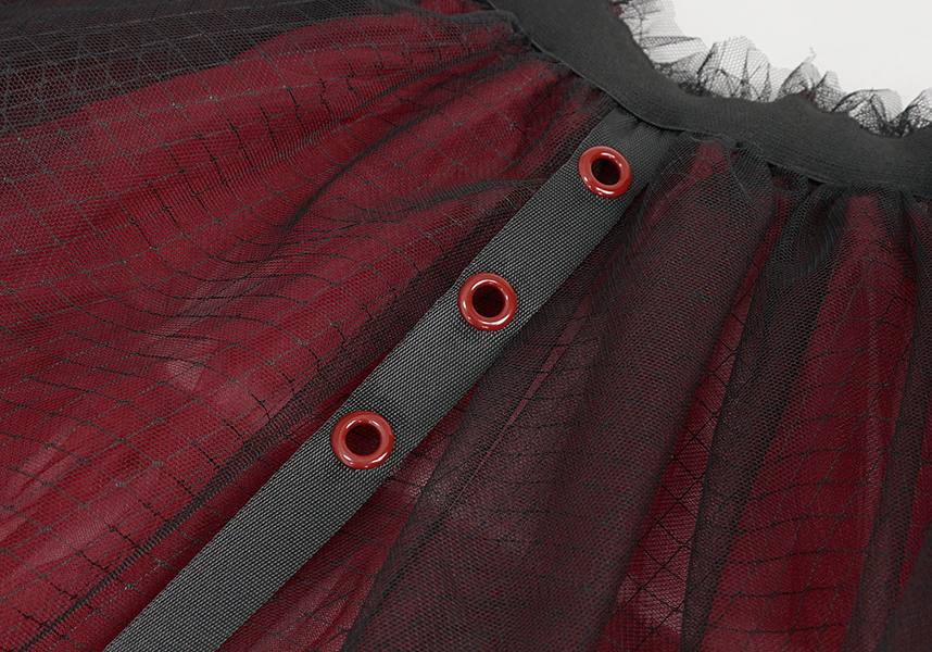 Medusa Punk [Black/Red] | FLARED SKIRT* - Image 14