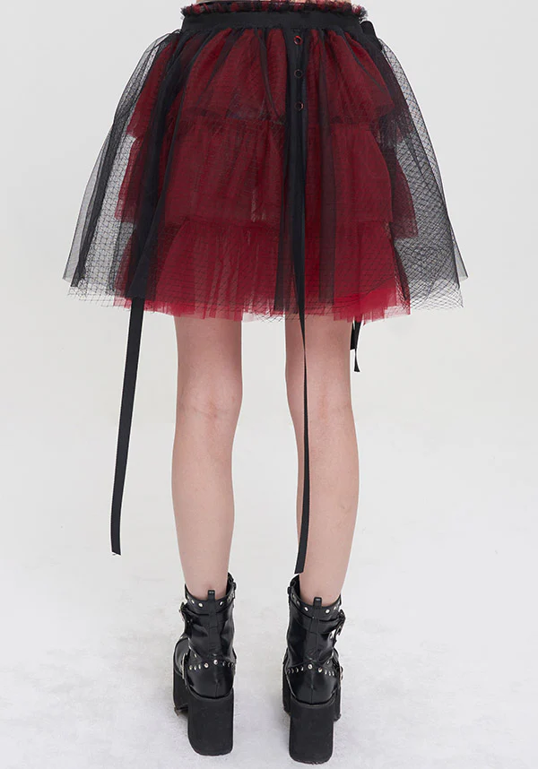 Medusa Punk [Black/Red] | FLARED SKIRT* - Image 4