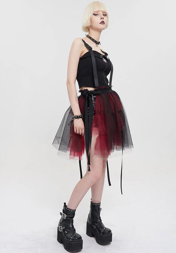 Medusa Punk [Black/Red] | FLARED SKIRT* - Image 5