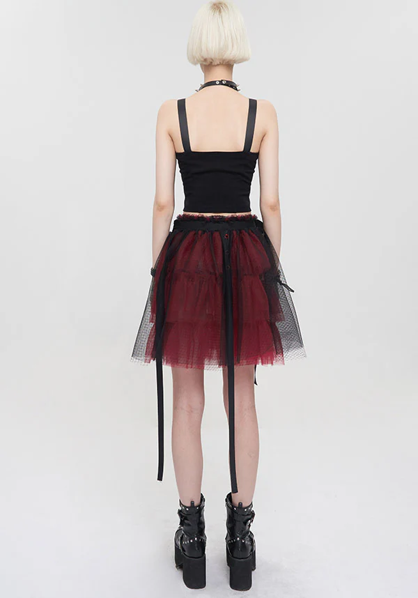 Medusa Punk [Black/Red] | FLARED SKIRT* - Image 8