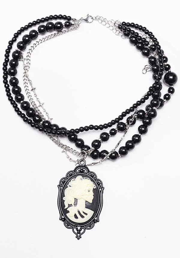 Memento Mori Cameo | LAYERED NECKLACE - Image 2
