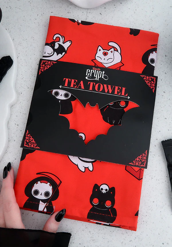 Meow Madness [Red] | TEA TOWEL - Image 2
