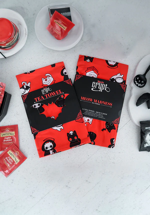 Meow Madness [Red] | TEA TOWEL - Image 5