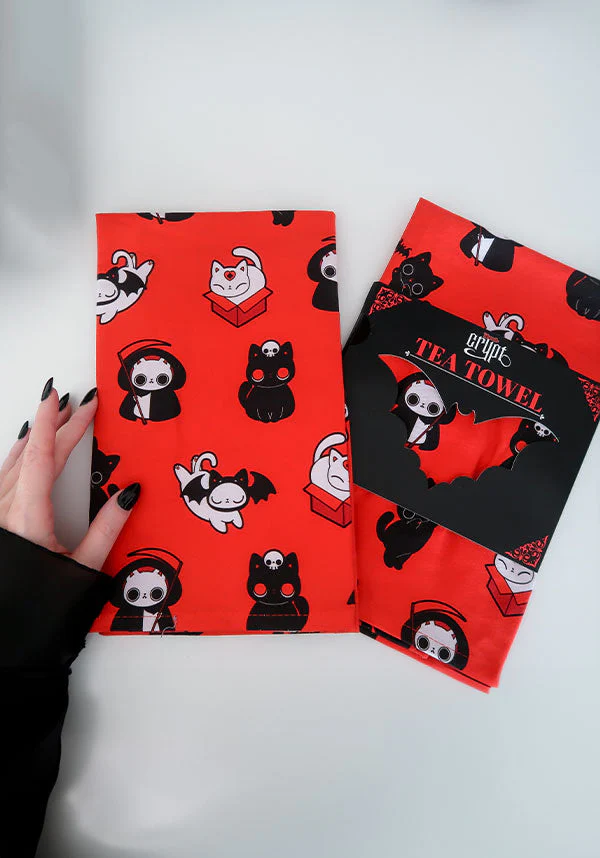 Meow Madness [Red] | TEA TOWEL - Image 7