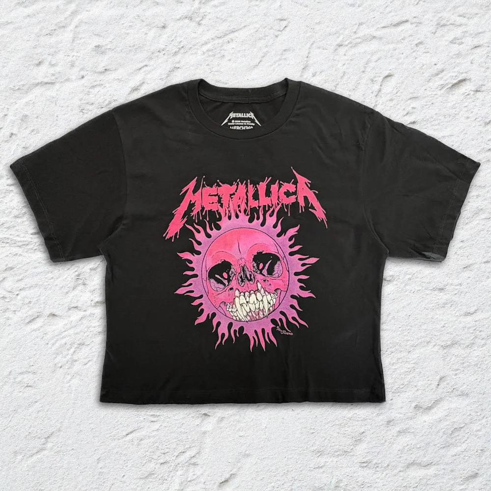 Metallica | Pushead Pink Sun [Womens] CROP TOP [PREORDER]
