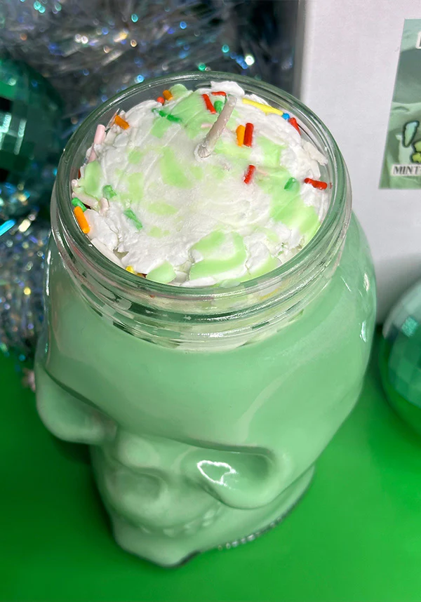 Mint Julip [I Scream] | SKULL JAR CANDLE* - Image 5