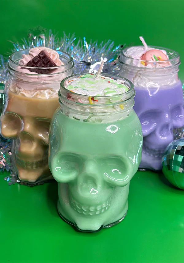 Mint Julip [I Scream] | SKULL JAR CANDLE* - Image 6