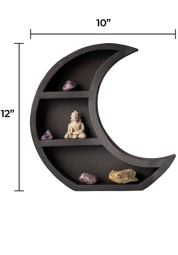 Moon Crescent [Large] Wooden | WALL SHELF - Image 5