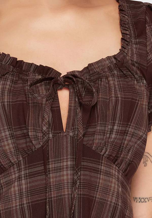 Morning Meadow [Brown Tartan] | DRESS - Image 2
