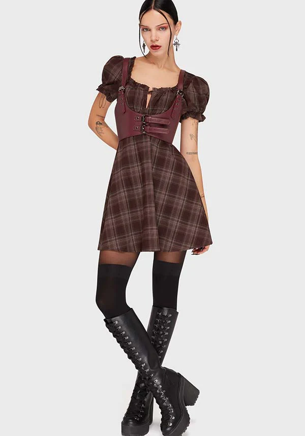 Morning Meadow [Brown Tartan] | DRESS - Image 3