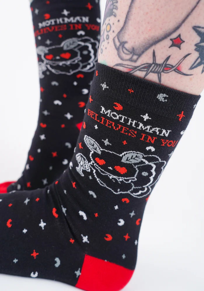 Mothman Believes In You | CREW SOCKS - Image 10