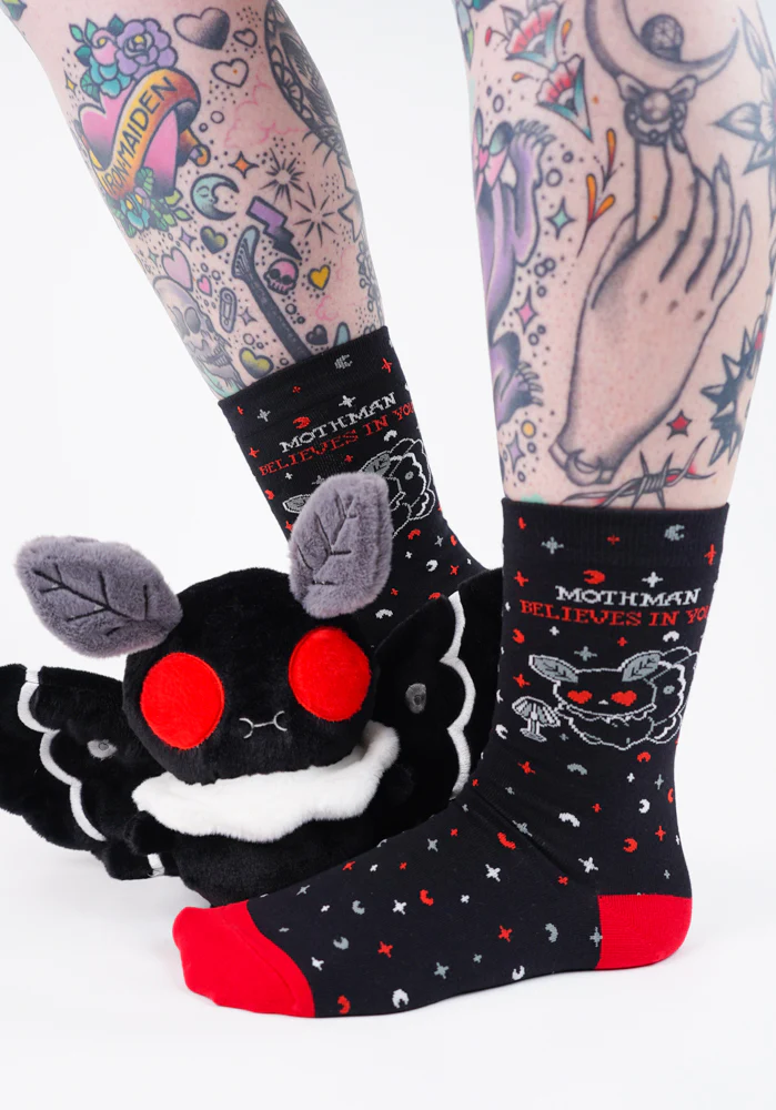 Mothman Believes In You | CREW SOCKS - Image 2