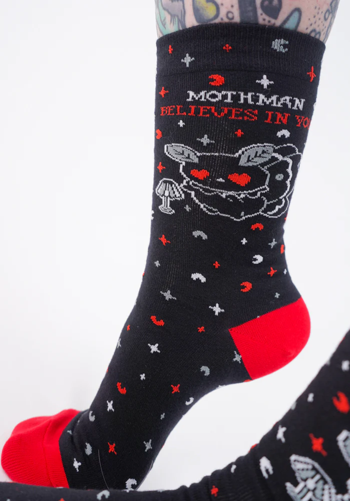 Mothman Believes In You | CREW SOCKS - Image 4