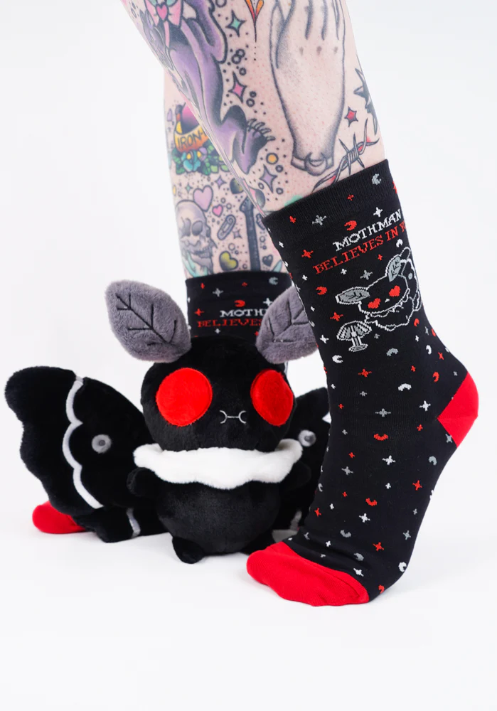 Mothman Believes In You | CREW SOCKS - Image 8