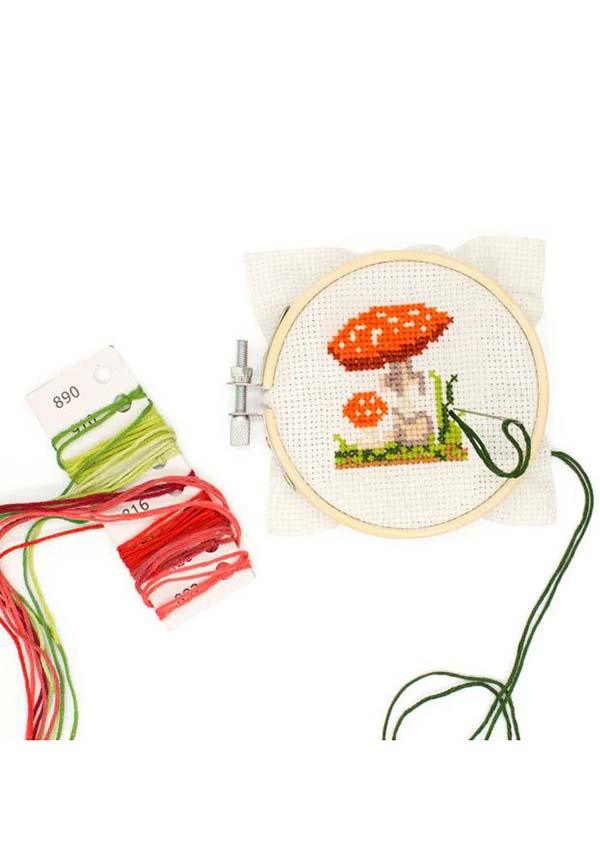Mushroom | MINI CROSS STITCH EMBROIDERY KIT - Image 2