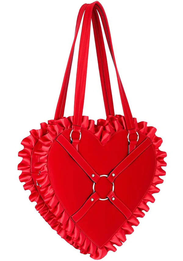 Oversized Heart [Red PVC] | TOTE BAG - Image 5