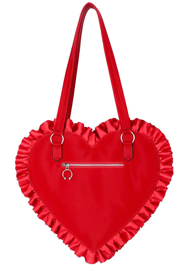 Oversized Heart [Red PVC] | TOTE BAG - Image 6
