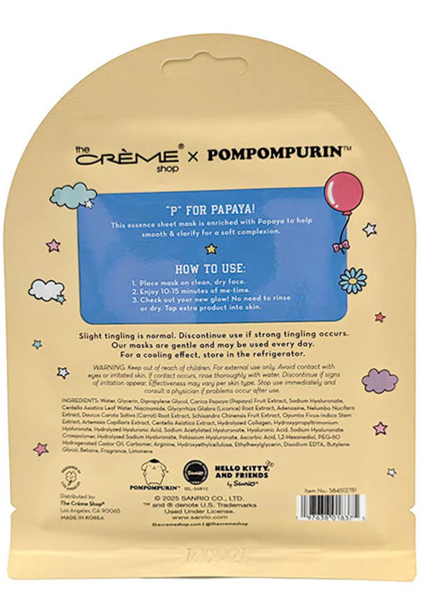 Pompompurin [Silky Smooth] | SHEET MASK - Image 4