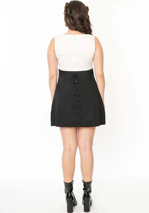 Pumpkin [Black & White] Head | SHIFT DRESS** - Image 4
