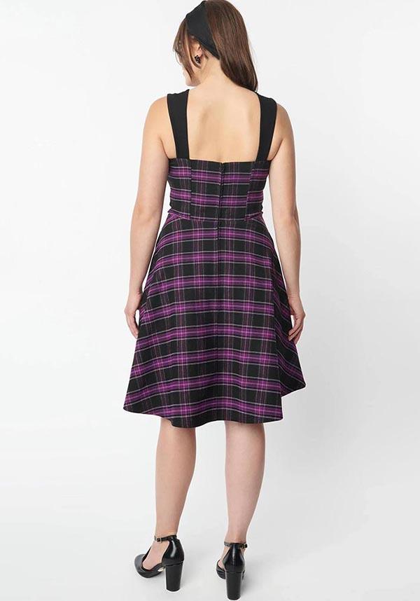 Purple Plaid | FLARE DRESS** - Image 4