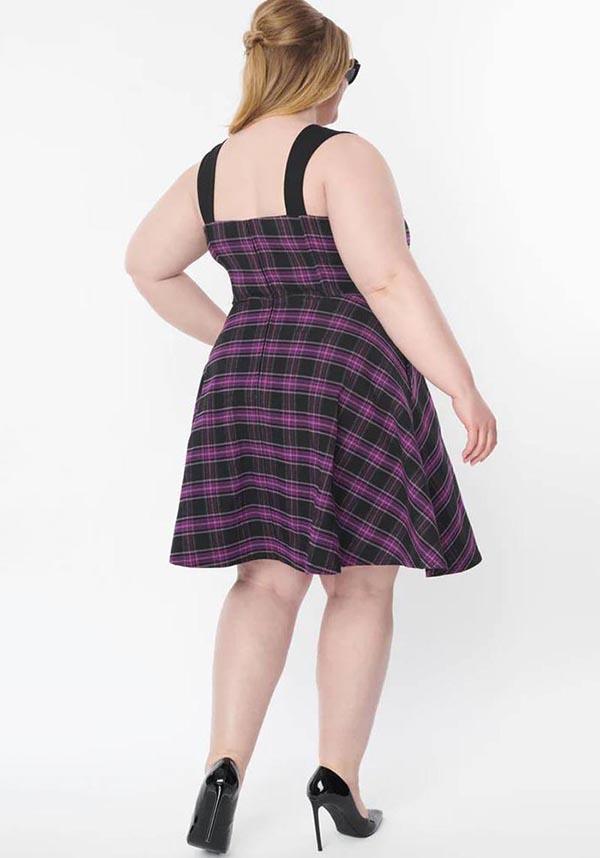 Purple Plaid | FLARE DRESS** - Image 9
