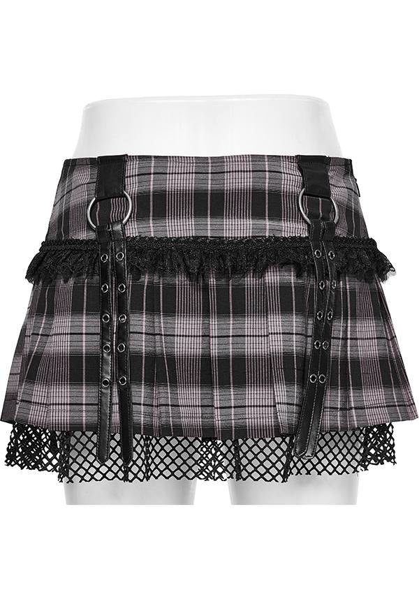 Quinn Tartan [Baby Pink/Black] | MINI SKIRT* - Image 9