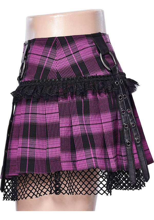 Quinn Tartan [Magenta/Black] | MINI SKIRT* - Image 10