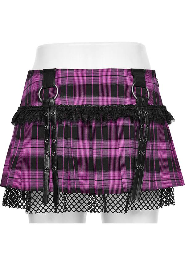 Quinn Tartan [Magenta/Black] | MINI SKIRT* - Image 11