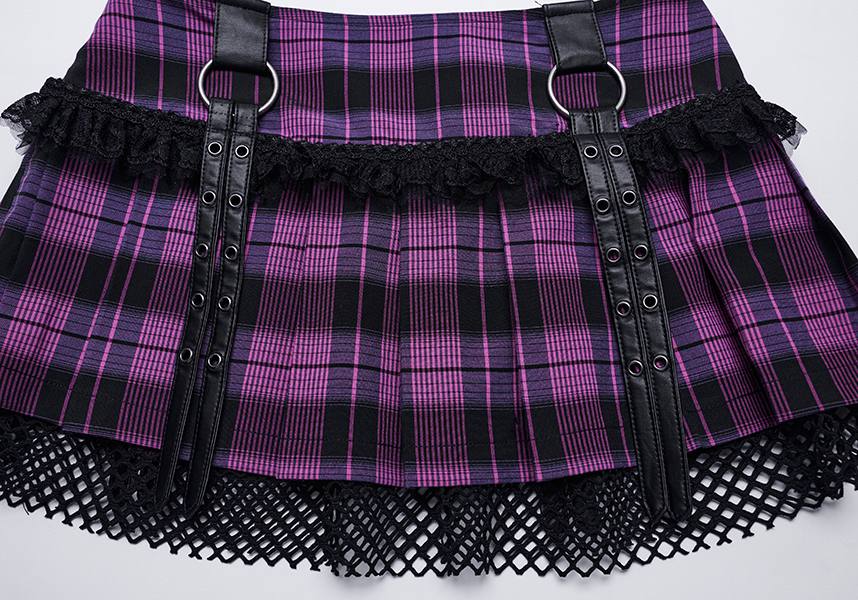 Quinn Tartan [Magenta/Black] | MINI SKIRT* - Image 12