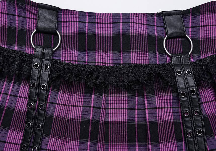 Quinn Tartan [Magenta/Black] | MINI SKIRT* - Image 13