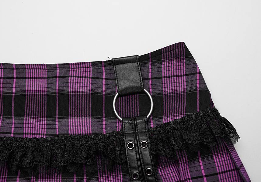 Quinn Tartan [Magenta/Black] | MINI SKIRT* - Image 14