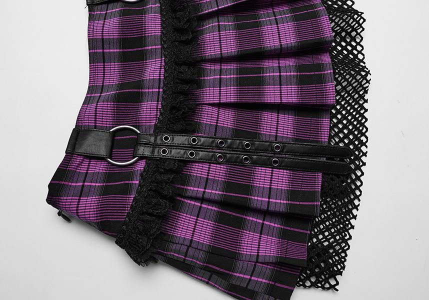 Quinn Tartan [Magenta/Black] | MINI SKIRT* - Image 15