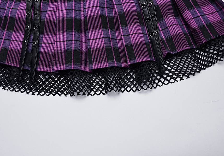 Quinn Tartan [Magenta/Black] | MINI SKIRT* - Image 16