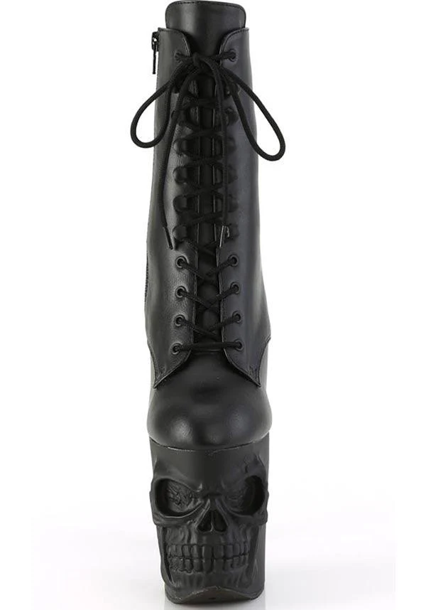 RAPTURE-1020 [Black Faux] | PLATFORM HEELS [PREORDER] - Image 2