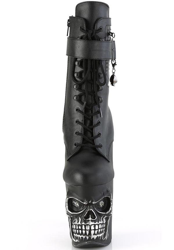 RAPTURE-1020STR-LT [Black Faux] | PLATFORM HEELS [PREORDER] - Image 2