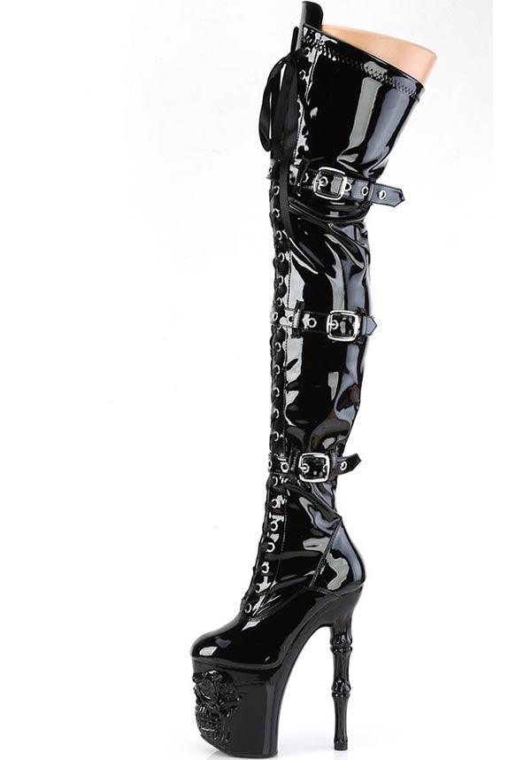 RAPTURE-3028 [Black Patent] | PLATFORM HEELS [PREORDER] - Image 3