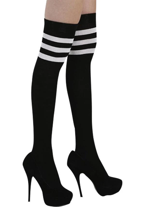 Referee [Black/White] | OVER THE KNEE SOCKS - Image 2