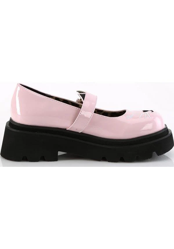 RENEGADE-56 [Baby Pink Patent] | FLATS (DAMAGED)** - Image 5
