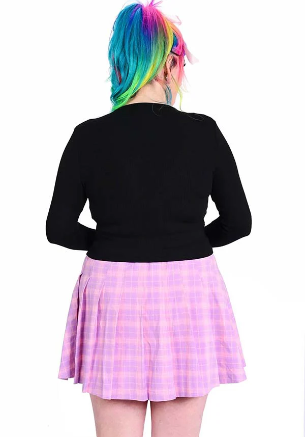 Ribbon Cut Out [Black/Pink] | LONG SLEEVE TOP - Image 3