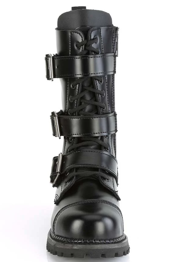 RIOT-12BK [Black Leather] | BOOTS [PREORDER] - Image 2