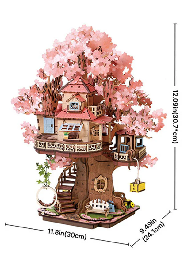 Sakura Tree House | 3D WOODEN PUZZLE - Image 14