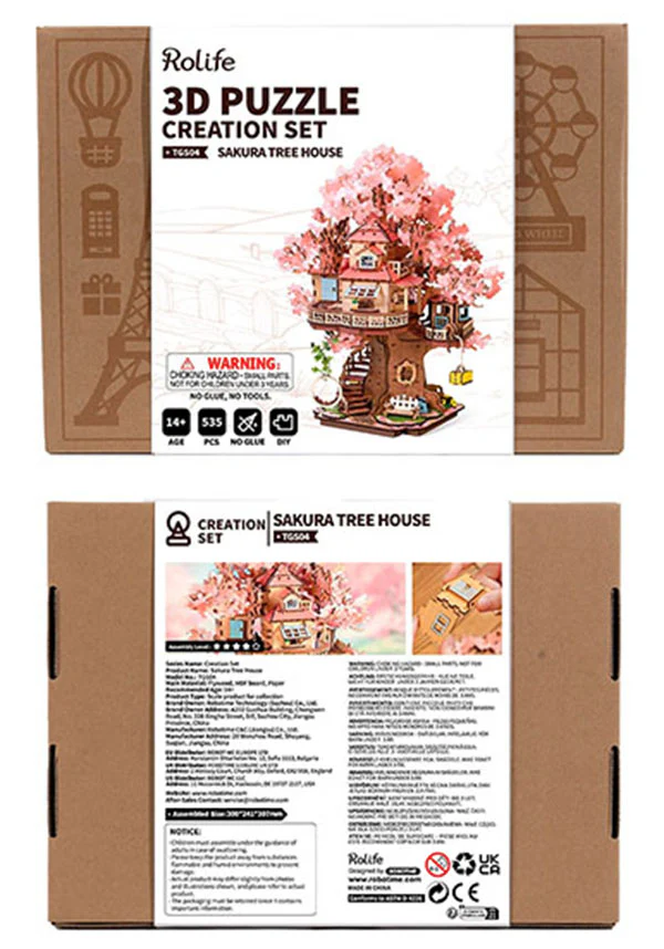 Sakura Tree House | 3D WOODEN PUZZLE - Image 15