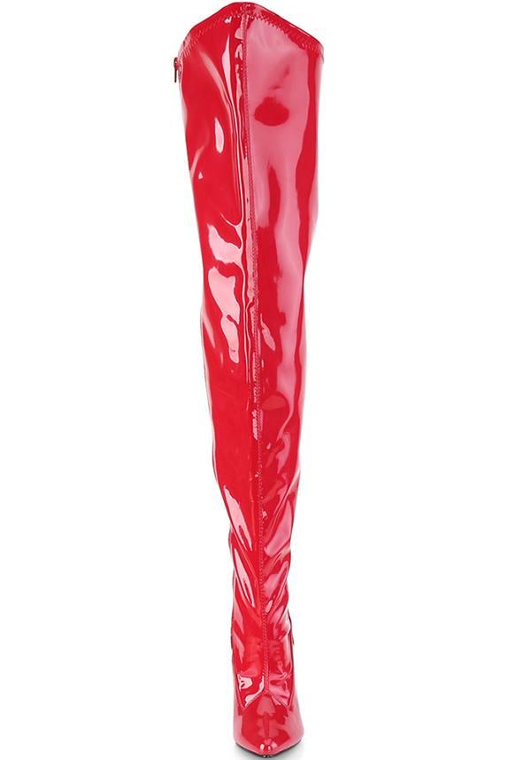 SEDUCE-3000WC [Red Pat] | WIDE CALF BOOTS [PREORDER] - Image 2