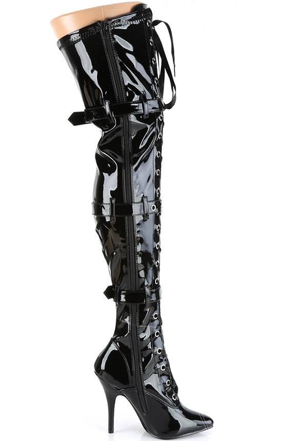 SEDUCE-3028 [Black Patent] | THIGH HIGH BOOTS [PREORDER] - Image 5