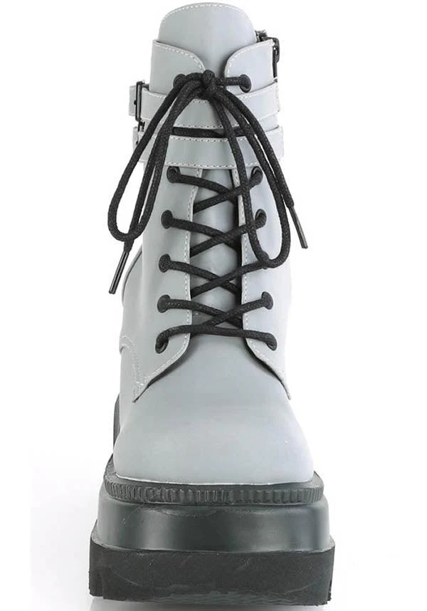 SHAKER-52 [Grey Reflective] | PLATFORM BOOTS [PREORDER] - Image 2